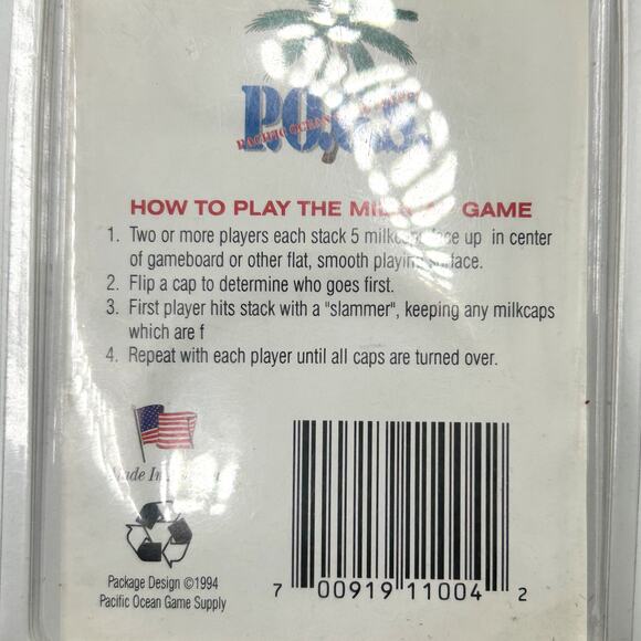 VTG P.O.G.S Metal Slammer 8 Ball w/4 Milk Cap Starter Gold Rush Slam Pack Sealed - Picture 5 of 7